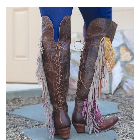 SOLD‼️NIB Junk Gypsy Spirit Animal Boho Ombré Fringe Boots Sz 6 BRAND NEW‼️SOLD - Picture 3 of 16